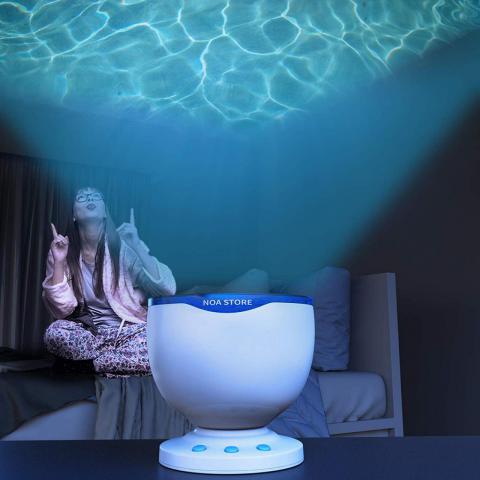 Calming Autism Sensory LED Light Projector Toy Relax Blue Night Music Projection