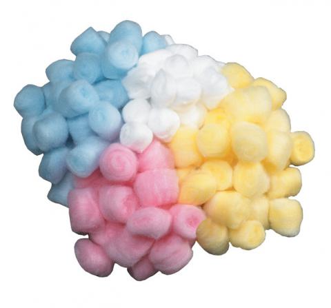 Creativity Street Cotton-Like Polyester Decorated Craft Fluff Ball, Blue, Pack of 100