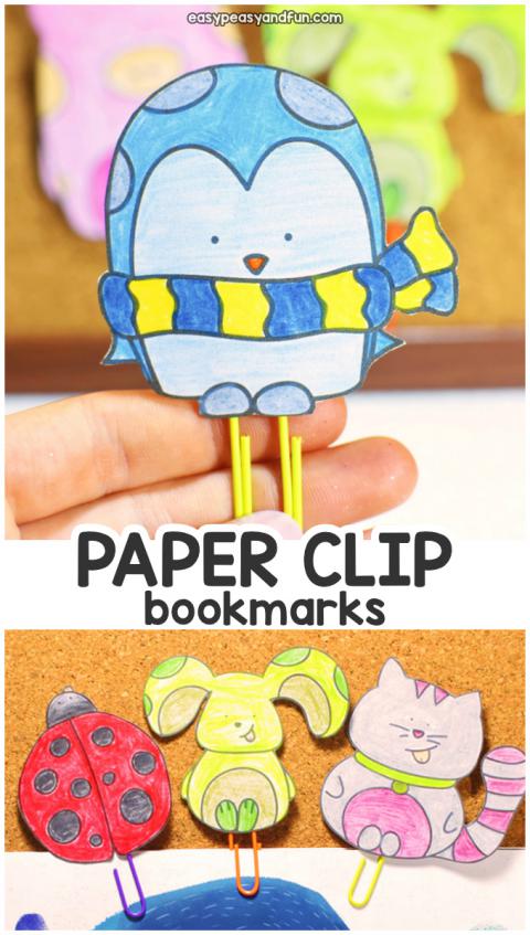 Printable DIY Paper Clip Bookmarks