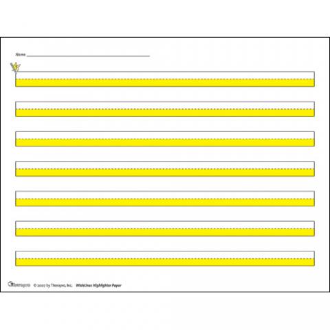 Highlighter Paper (Widelines Writing)