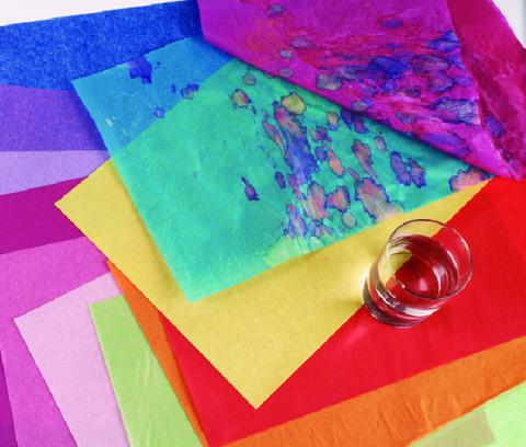 Spectra Deluxe Bleeding Tissue Paper, 12 x 18 Inches, Assorted Colors, Pack of 50