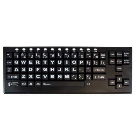Ablenet wireless visionBoard keyboard - black keys with white letters - Product Number: 12000025